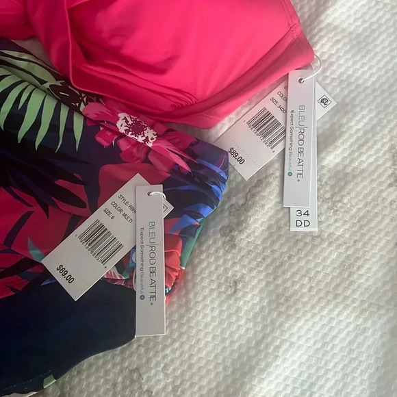 BLEU ROD BEATTIE KORE UNDERWIRE CROSS BACK BIKINI TOP AND BOTTOM - Picture 10 of 10